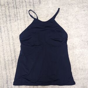 Athleta Blue Swim Tank Top with Fitted Asymmetrical Design